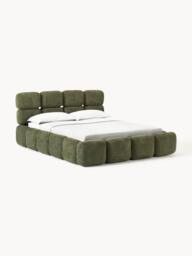 Upholstered Teddy Bouclé Bed Tayla - thumbnail 1