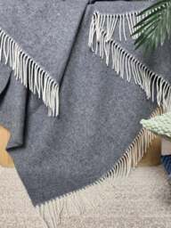 Wool Throw Faro with Cashmere - thumbnail 2