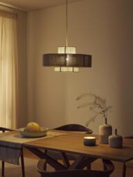 Large Linen Thread Pendant Light Lace - thumbnail 9