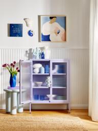 Metal Display Cabinet The Mixer with Ribbed Glass - thumbnail 6