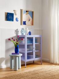 Metal Display Cabinet The Mixer with Ribbed Glass - thumbnail 2
