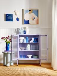 Metal Display Cabinet The Mixer with Ribbed Glass - thumbnail 7