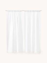 Linen Light-Filtering Rod Pocket Curtains Shelly, Set of 2, W 140 cm - thumbnail 2