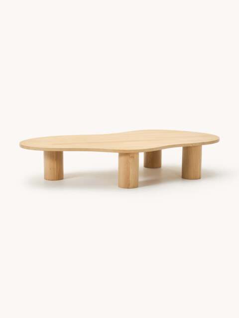 XL Oak Wood Coffee Table Didi in Organic Shape - image 1