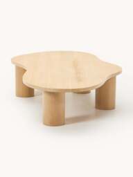 XL Oak Wood Coffee Table Didi in Organic Shape - thumbnail 3