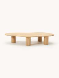 XL Oak Wood Coffee Table Didi in Organic Shape - thumbnail 2