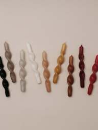 Handcrafted Dinner Candles Twist, Set of 2 - thumbnail 3