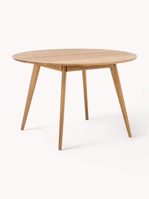 Round Oak Wood Dining Table Yumi, Ø 115 cm - image 1