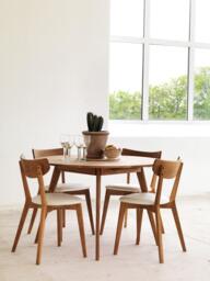 Round Oak Wood Dining Table Yumi, Ø 115 cm - thumbnail 9