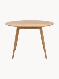 Round Oak Wood Dining Table Yumi, Ø 115 cm - thumbnail 3