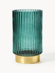 Glass Vase Lene with Metal Base, H 20 cm - thumbnail 1
