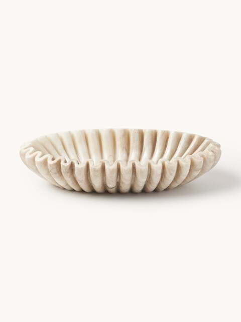 Handmade Oval Decorative Marble Bowl Santorini, W 35 cm - image 1