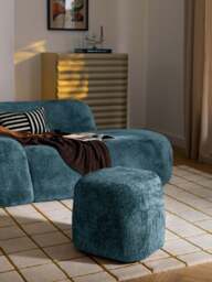 High Teddy Bouclé Ottoman Wolke - thumbnail 6