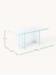 Glass Dining Table Anouk, 180 x 90 cm - thumbnail 8