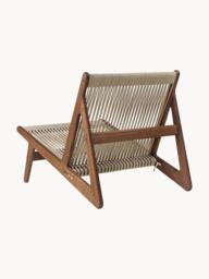Handmade Walnut Wood Lounge Chair MR01 Initial with Seat Cushion - thumbnail 3