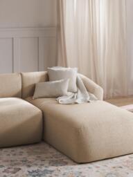 Bouclé Corner Chaise Module Sofia - thumbnail 2