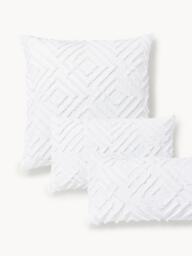 Cotton Percale Pillowcase Phil with Tufted Design