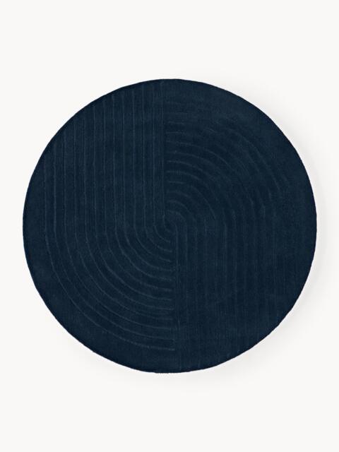 Round Hand-Tufted Wool Rug Mason - image 1