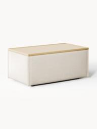 Linen Blend Ottoman Lennon with Storage - thumbnail 1
