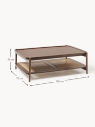 Wooden Coffee Table Libby, with Viennese Wickerwork - thumbnail 6