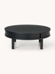 Coffee Table Calary with Fluted Front, Ø 80 cm - thumbnail 2