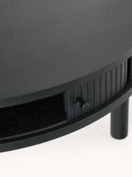 Coffee Table Calary with Fluted Front, Ø 80 cm - thumbnail 4