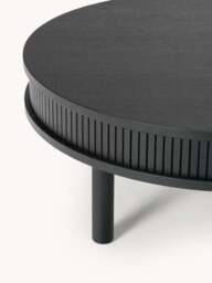 Coffee Table Calary with Fluted Front, Ø 80 cm - thumbnail 3