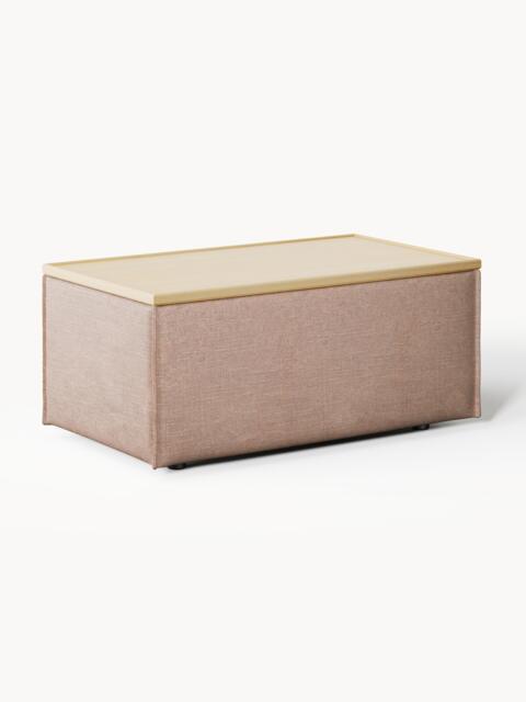 Linen Blend Ottoman Lennon with Storage - image 1