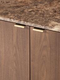 Wooden Sideboard Zumi with Rounded Corners and Marble Top - thumbnail 8
