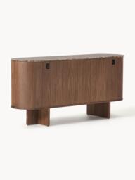 Wooden Sideboard Zumi with Rounded Corners and Marble Top - thumbnail 6