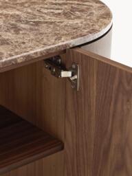 Wooden Sideboard Zumi with Rounded Corners and Marble Top - thumbnail 9