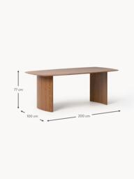 Oak Wood Dining Table Chandler, in various sizes - thumbnail 6