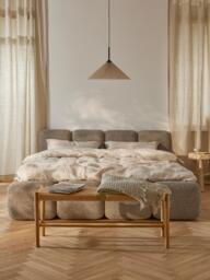Upholstered Teddy Bouclé Bed Tayla - thumbnail 2