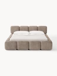 Upholstered Teddy Bouclé Bed Tayla - thumbnail 3