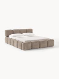 Upholstered Teddy Bouclé Bed Tayla - thumbnail 1