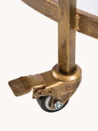 Glass Serving Trolley Push Antic - thumbnail 9