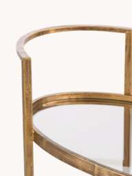 Glass Serving Trolley Push Antic - thumbnail 7