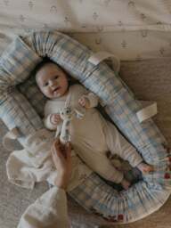 Portable Cotton Baby Nest Sky Blue - thumbnail 5