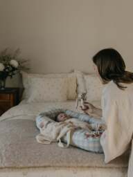 Portable Cotton Baby Nest Sky Blue - thumbnail 4