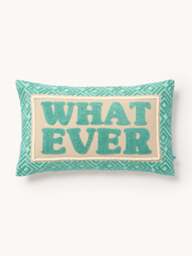 Cushion Cover Whatever with Embroidered Lettering