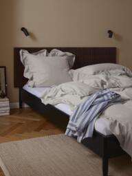 Washed Cotton Percale Duvet Cover Louane with Ruffles - thumbnail 8