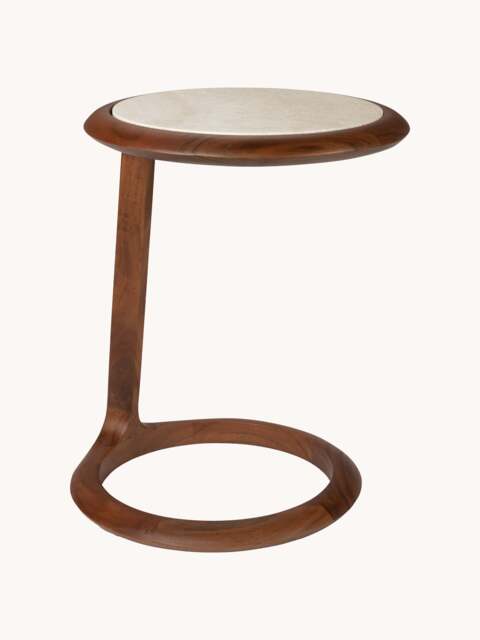 Travertine Side Table Doppio - image 1