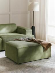 Corduroy Ottoman Melva, W 99 x D 72 cm - thumbnail 2