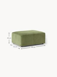 Corduroy Ottoman Melva, W 99 x D 72 cm - thumbnail 9