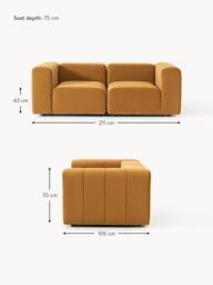 Modular Velvet Sofa Lena (2-seater) - thumbnail 6
