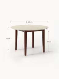 Round Travertine Effect Dining Table Jackson, in various sizes - thumbnail 7