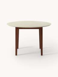 Round Travertine Effect Dining Table Jackson, in various sizes - thumbnail 2