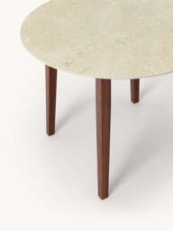 Round Travertine Effect Dining Table Jackson, in various sizes - thumbnail 3