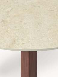 Round Travertine Effect Dining Table Jackson, in various sizes - thumbnail 4