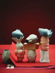 Porcelain Vase Do Not Litter, H 9 cm - thumbnail 2